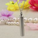 Cylinder Cremation Keepsake Memorial Urn Necklace Ashes Holder Link Chain