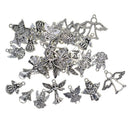 35pcs Angel Wing Charms Jewelry Pendants Key Chain Key Ring Ornaments