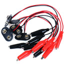 5Pcs 9V Battery Clip Power Cable Testing Line Adapter to Alligator C 3C