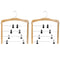 2PCS WOODEN 4 LAYER PANTS HANGER CLOSET SKIRT JEANS SLACK HANGERS STORAGE RACKS