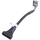 Black USB 2.0 9 Pin Female to USB 3.0 20 Pin Male Cable Adapter Connector P4B9