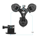 Car Triple Cup DSLR Camera Suction Cup Base Tripod + 360 Degree Rotating