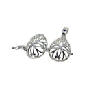 6pcs Mixed Filigree Cage Locket Pendant Necklace Findings