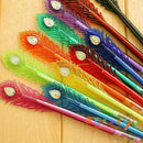 Peacock Feathers black Ink Gel Pen Pen Random  K5B1 Dek O7Y1 P9F9 E C3V5
