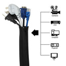 50cm Cord Organizer Sleeve With Zipper, 4 Pack Wire Wrap Covers, Cable OrganP2W8