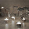 4xRotary Metal Tea Light Candle Holder Snowflake E Tree Owl Stand