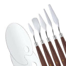 5x Painting Knives with 2x Clear Round Palette Board Household DIY Oil Painting