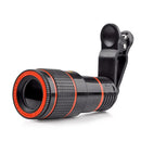 12x Optical Zoom Clip-on HD Telescope Camera Lens For Universal Mobile Phone