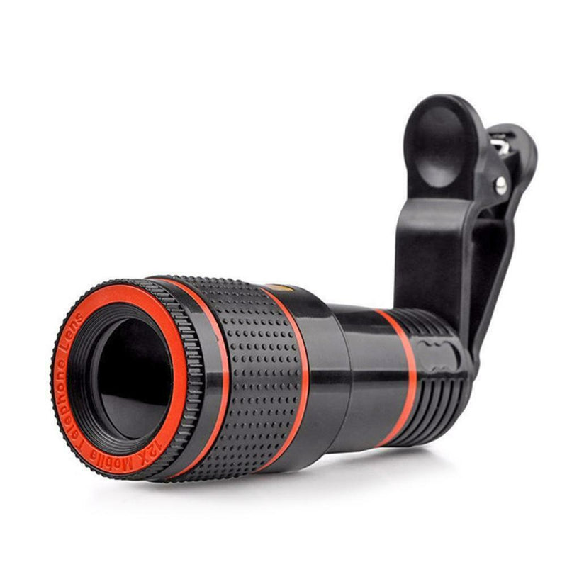 12x Optical Zoom Clip-on HD Telescope Camera Lens For Universal Mobile Phone