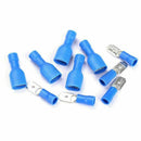 100pcs Male Female Spade Connectors Insulated Wire Cable Crimp Terminals Blue