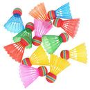 12 PCS Badminton EVA Rainbow Ball Head Nylon Badminton Feathers For Game Spo3C
