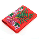 DIY Flower Special Shape Diamond Painting Leather Passport Protective Cover