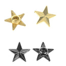 100 Sets Pentagram Spikes Screwback Studs DIY Hand Crafts Cool Rivets Punk