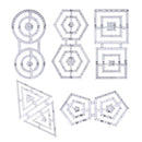 5pcs Acrylic Clear Twin Ruler Handmade Quilt Templates Patchwork Ruler Tool