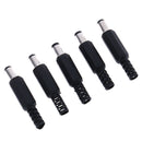 5Pcs 5.5x2.1mm male DC In-Line plug socket jack connector adapte3C