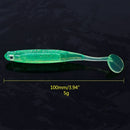 10 Pcs Fishing Bait Soft Artificial Lure Silicone T Tail Rainbow Tackle 10cm 5g
