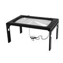 USB Illuminated Table Magnifier Desk Type Reading Loupe Magnifying Glass