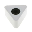 Portable White ABS Injection Molding Triangular Cube Shaped Interview Mic