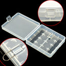 Clear Battery Case for 4 x 18650 Batteries Protective Travel Box Storage Holder