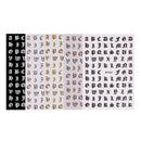5 Color Adhesive Nail Transfer Stickers Letters Decals Stencils For Mirror Phone