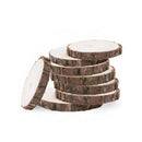 10pcs 10-12CM Wood Log Slices Discs Wooden Craft Embellishment for DIY Craf