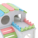 Colorful Hamster Hideout House, Gerbil Villa Living Hut Cabin Play Toys for