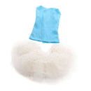 Blue Sleeveless Shirts with White Gauzy Skirt Kit Cute Outfits Clothes for 18