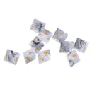 10pcs 8 Sided Dice D8 Polyhedral Dice for Dungeons and Dragons Table Games White
