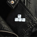 Retro Letters Keyboard Pin Brooches Creative Badges Unisex Jewelry Gifts
