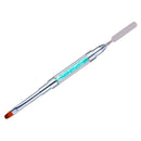 Poly Gel Nail Brush Dual-Ended Poly Acrylic UV Gel Extension Builder Blue