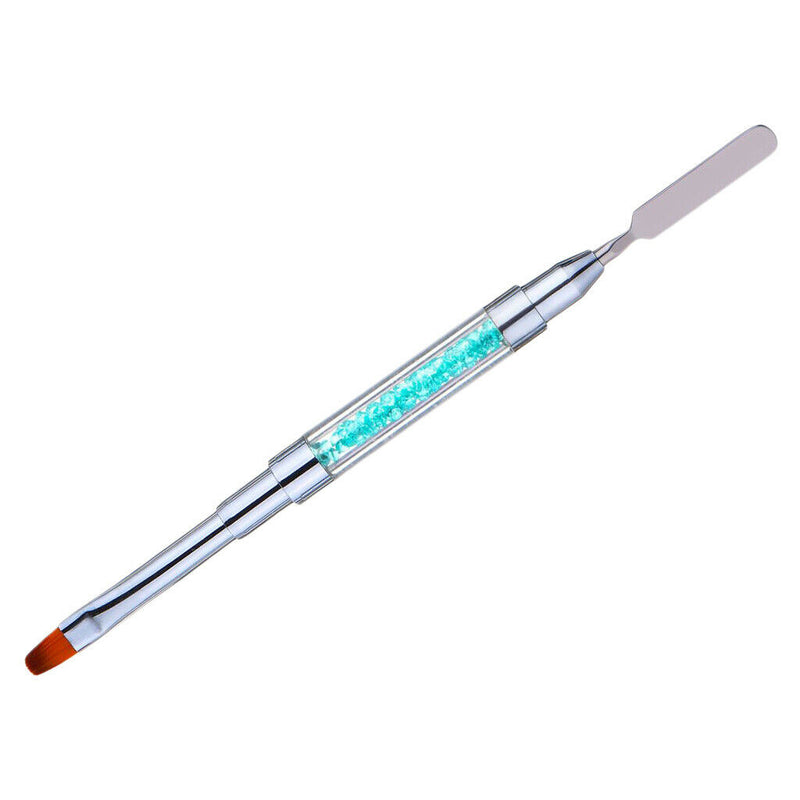 Poly Gel Nail Brush Dual-Ended Poly Acrylic UV Gel Extension Builder Blue