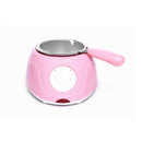 Kitchen Chocolate Fondue /Cheese Melting Pot Heater Small Aluminum Pot Pink