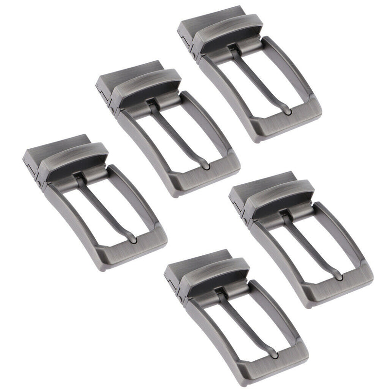 5x Mens Metal Reversible Belt Buckle Replacement Retro Pin Buckle Rectangle