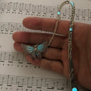 Luminous Night Butterfly Bookmark Label Read Maker Feather Book Mark BL JC~ï¼ˆ