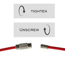 20Pack Colored Nylon Coated Stainless Steel Wire Keychains 2Mm 6.3 Inches A Q9L4