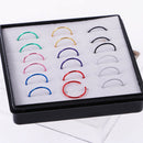 18pcs Stainless Steel Nose Open Hoop Ring Lip Earring  Studs