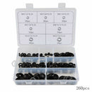 260Pcs Nut Push On Retainer Washer Assortment Clips Fasteners Kit Smoot WYA
