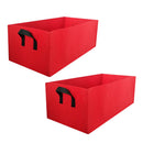 2PIECE Aeration Fabric Grow Bags Planting Container Garden Plant Pots 60x30x20cm
