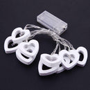 Romantic Wood Love Heart Shape LED String Fair Light Home Party Wedding