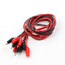 2Pcs Double End Alligator Clips Test Lead Jumper Wire 1.5m 2 Color W7G2