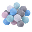 20 Leds Cotton Ball String Lights Ac & Battery Fairy Lights Outdoor Decorat O2O3
