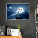 5D DIY Full Round Drill Diamond Painting Stare Dog Cat Cross Stitch Mosaic A