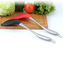 Non-Stick Silicone Cooking Spatula Stainless Steel Handle Wok Shovel Flexib C5E4
