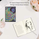DIY Mandala Special Shaped Diamond Painting 50 Pages A5 Notebook Sketchbook