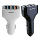 Quelima Qc3.0 Quick Phone Charge Adapter 4 Usb Port Car Charger Fast Smart  J6C9
