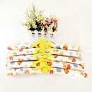 5pcs Satin Clothes Hangers Coat Hanger Soft Flowery Calico Padded Random Sent