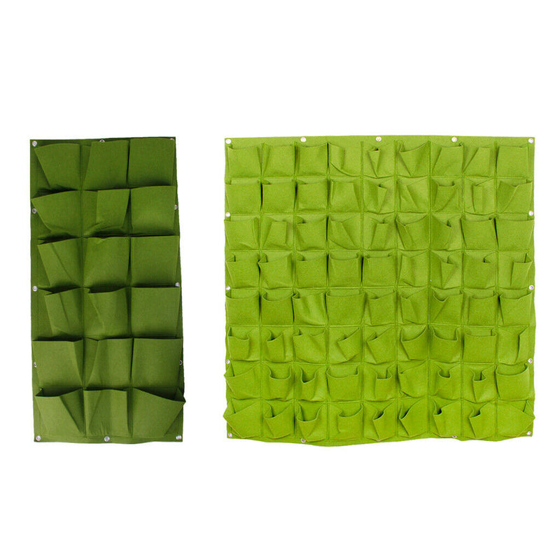 2 Pack Vertical Garden Planter Grow Bags Wall-mounted Vegetable Planting Flower
