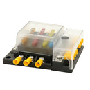 12V 32V 6-Way Blade Box Fuse Modular Bus Bar Fuse Holder for Car Boat Marine