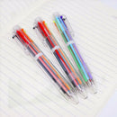 4Pcs 6 in 1 Multicolor Rainbow Ballpoint BallPoint Pen Students Smooth AU