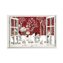 1PC Snowman Wall Stickers Fashion Santa Claus Window Room Sofa DecorationSEAU